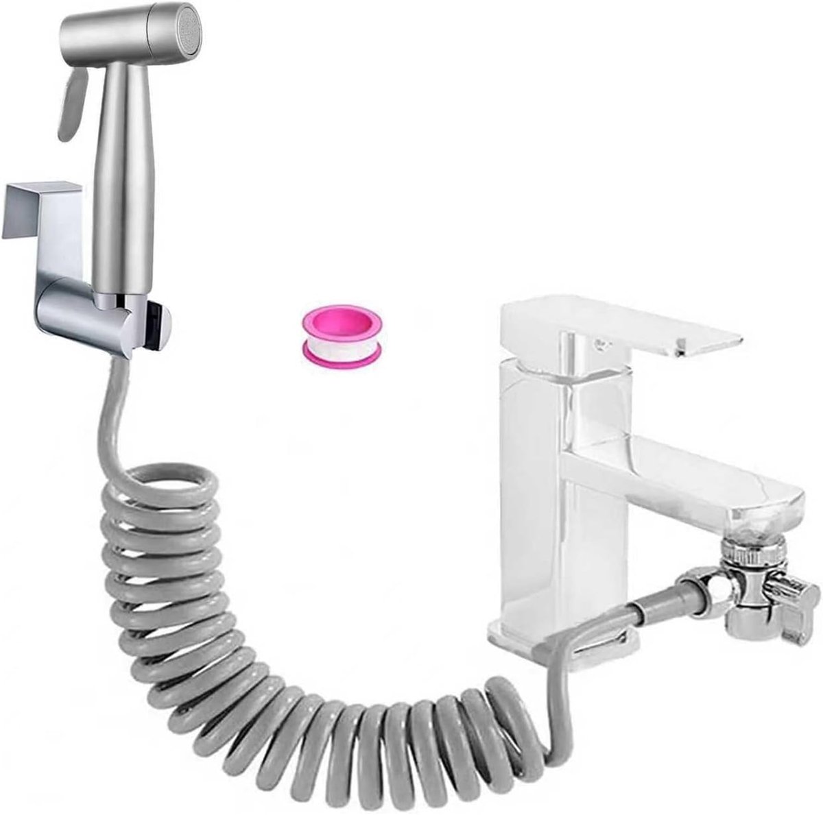 Bidet Handdouche Set - Rvs - Flexibele slang 150 cm - Ruimtebesparend - ShopVlot