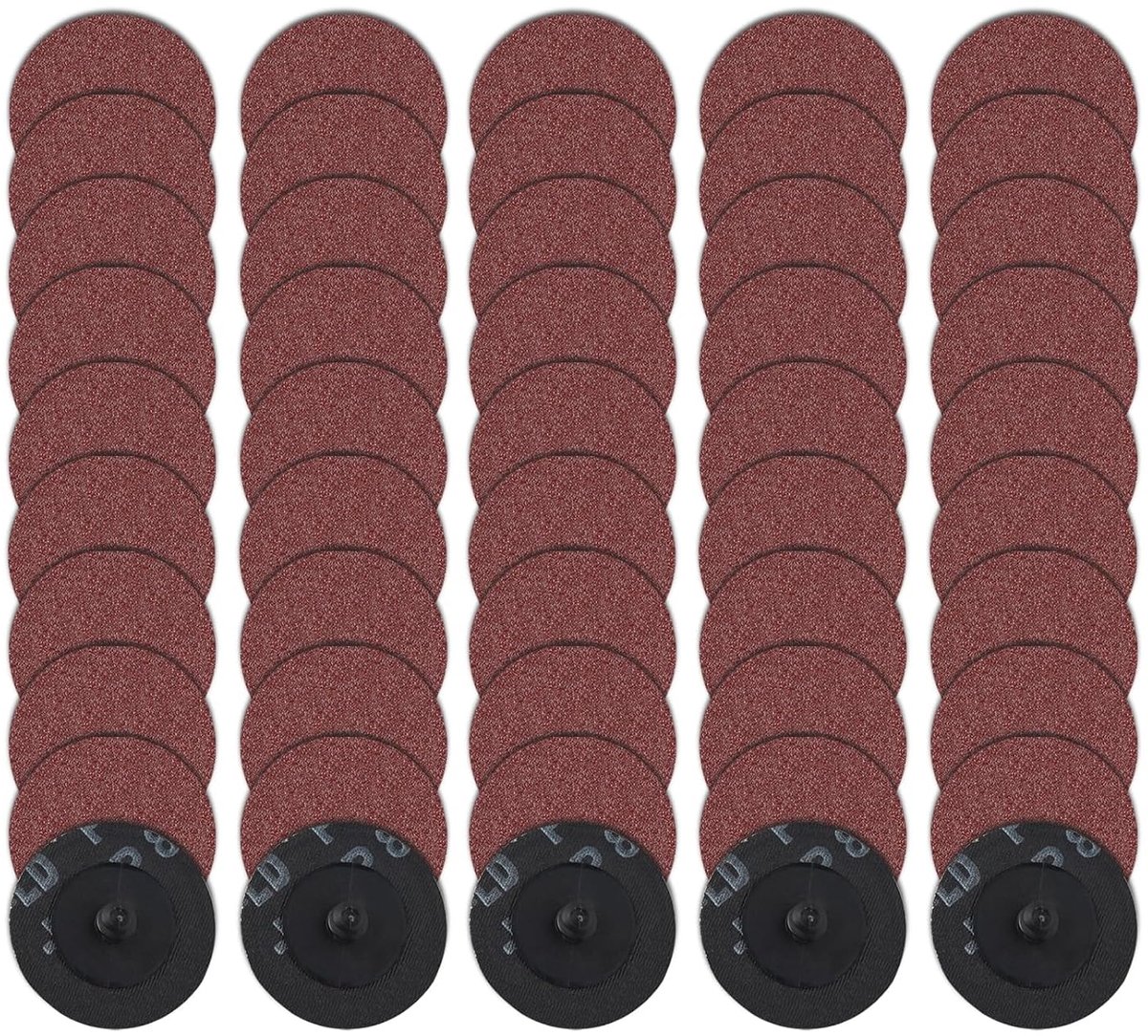 50 Stuks 2 Inch Snelwissel Schuurschijven voor Boormachine en Die Grinder, Aluminiumoxide Schuurpad, 60 Grit