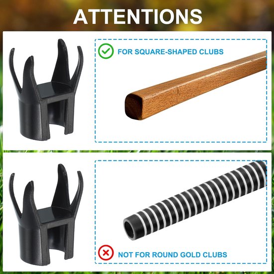 Golfbal retriever, 10 stuks golfbal 4-polige pick-up grijper terug saver klauw putter grip picker bovenste gereedschap voor golfers putter swing handvat accessoires, zwart — afbeelding 5