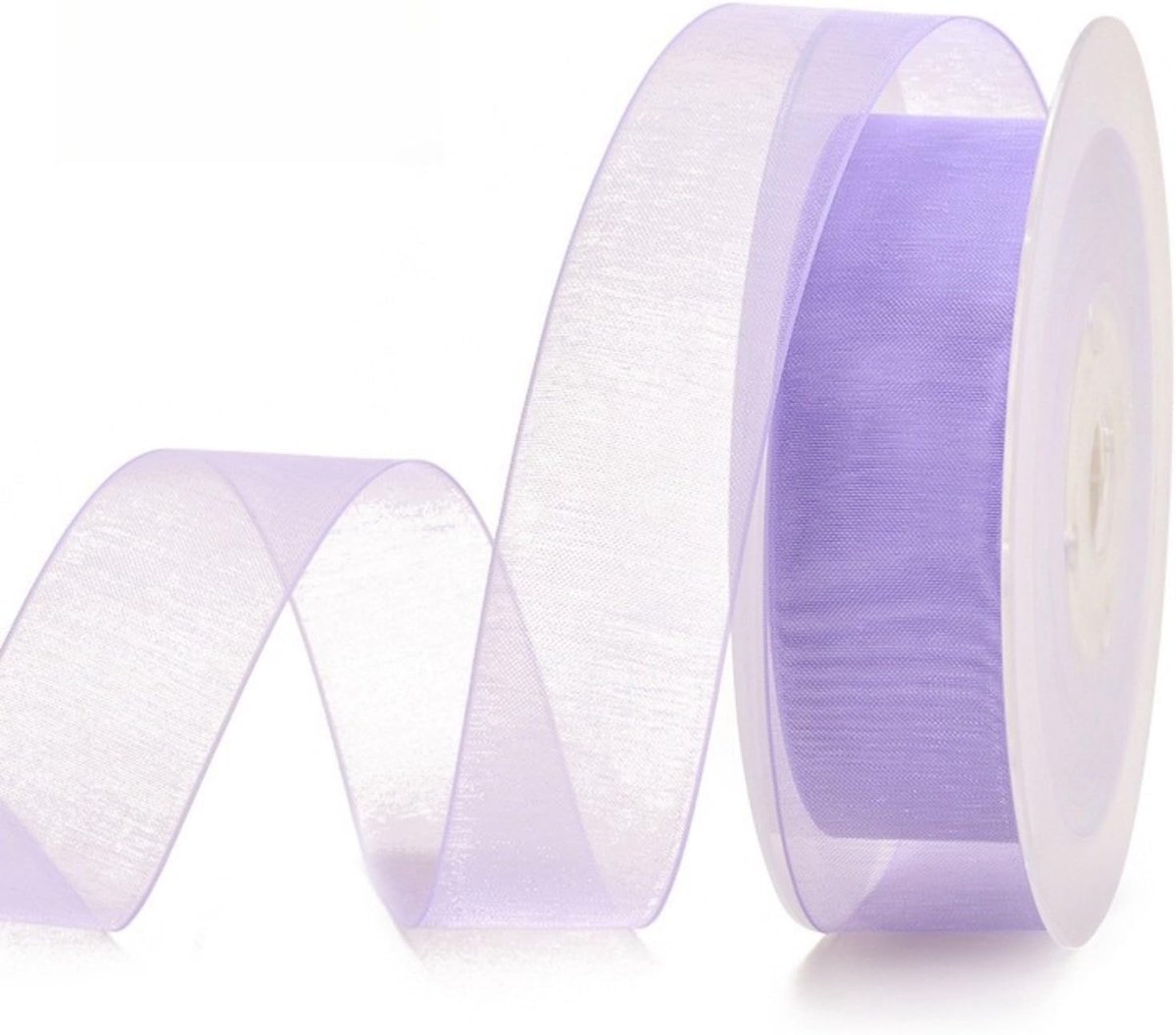 200 Yard Decoratielint chiffon cadeaulint transparant met randen premium kwaliteit bruiloft verjaardag draadkantband (sering, 16 mm)