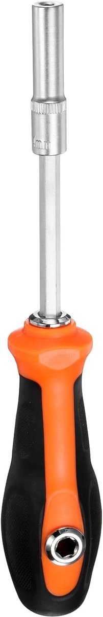 Metrische schroevendraaier 1/4 inch 4 mm van CR-V-staal met antislip handgreep voor het vastdraaien en losmaken van moeren