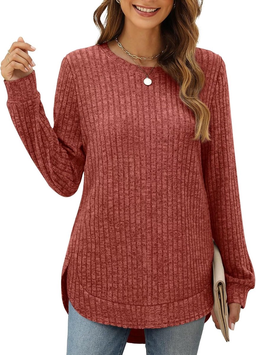 Trui dames gebreide trui gebogen zoom sweatshirt herfst winter 2025