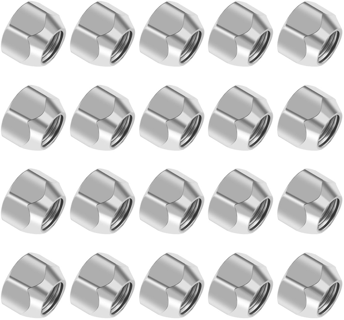 Moeren Set, Koolstofstaal Open Hex Trailer Lug Moeren voor Wiel Hubs, Perfecte Wiel & Band Lug Moeren Vervanging Auto Accessoires voor Trailer Auto Truck (20 stuks)