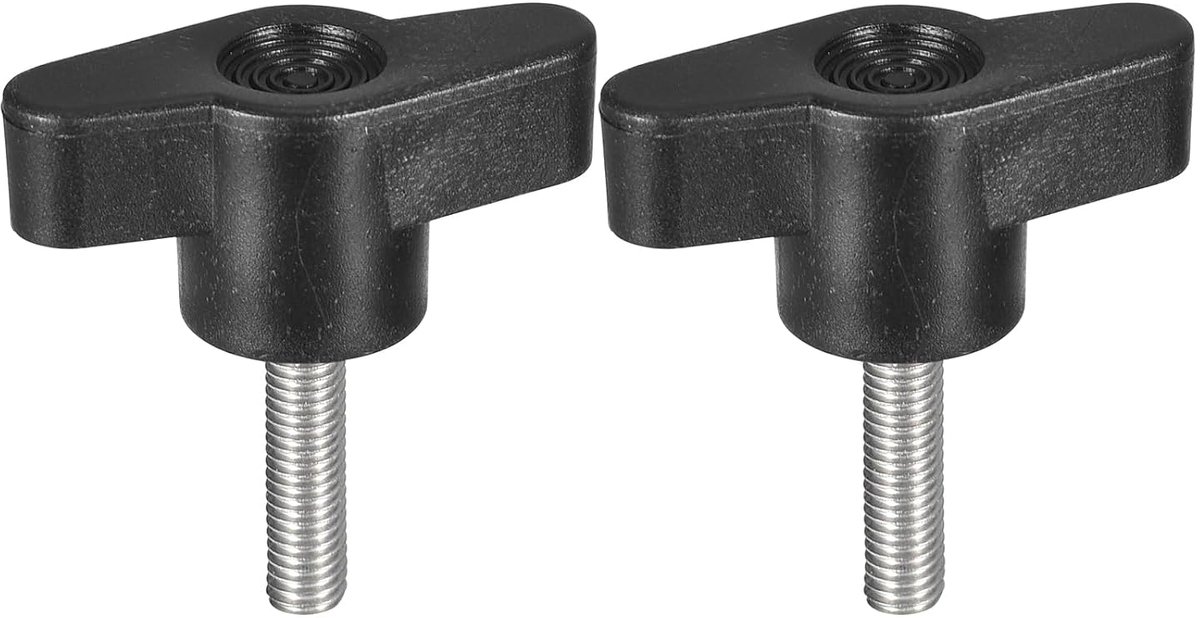 2 stuks spanschroefknop, M5 x 20 mm van roestvrij staal 304 in T-vorm voor het snel vervangen van handspanknop