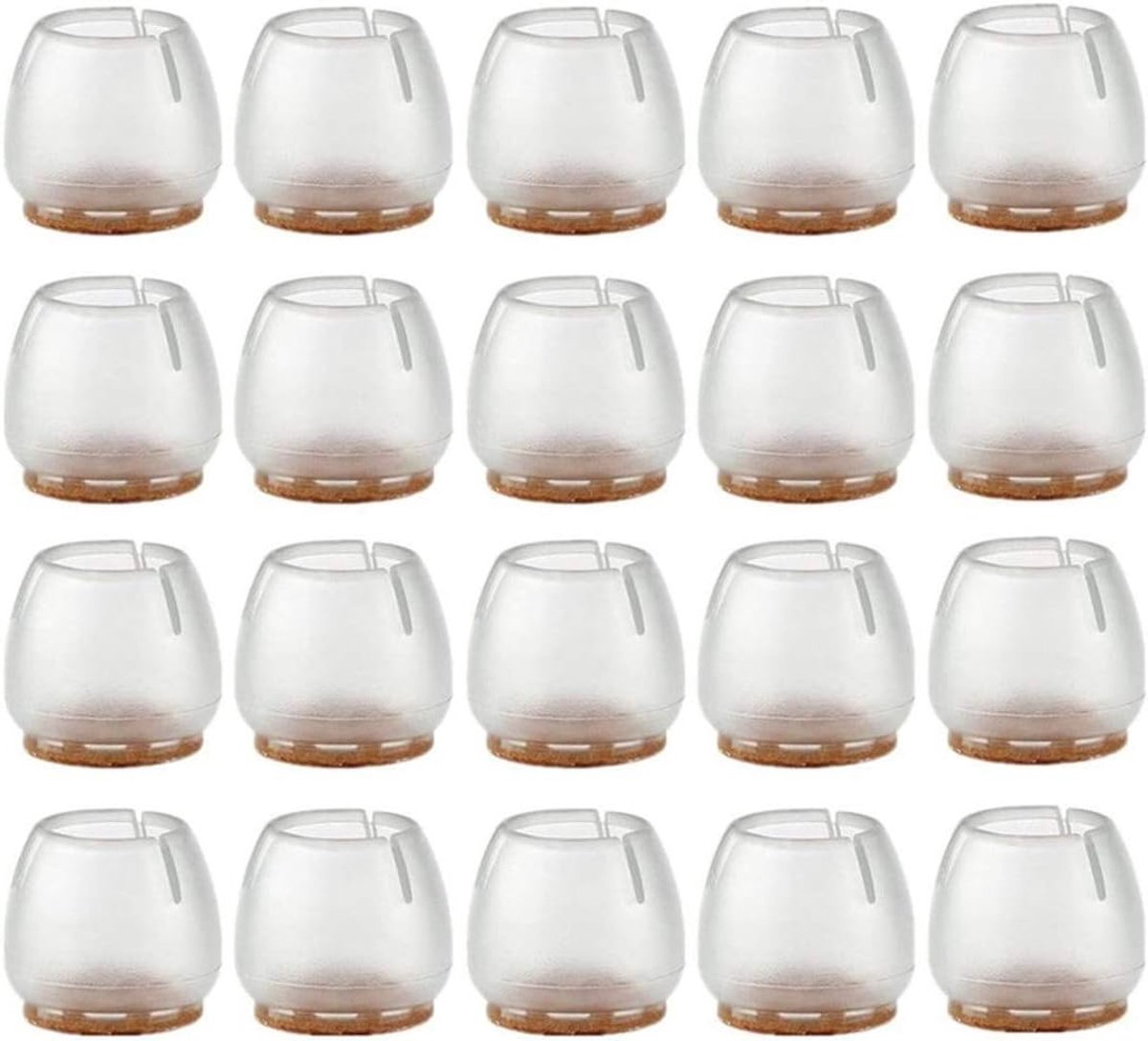 20Pcs Siliconen Meubels Voeten Pads Stoel Been Caps Tafel Cover Vloer Krassen Beschermers Voor 17-21MM Ronde Benen