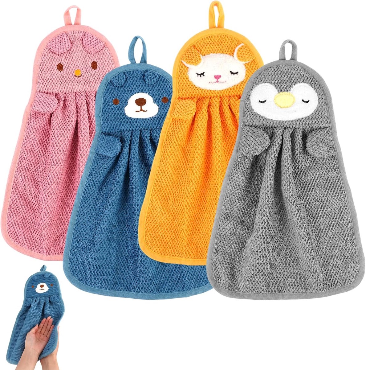 Handdoeken | Absorberend, hangend, voor keuken en badkamer, sneldrogend, voor kinderen en volwassenen