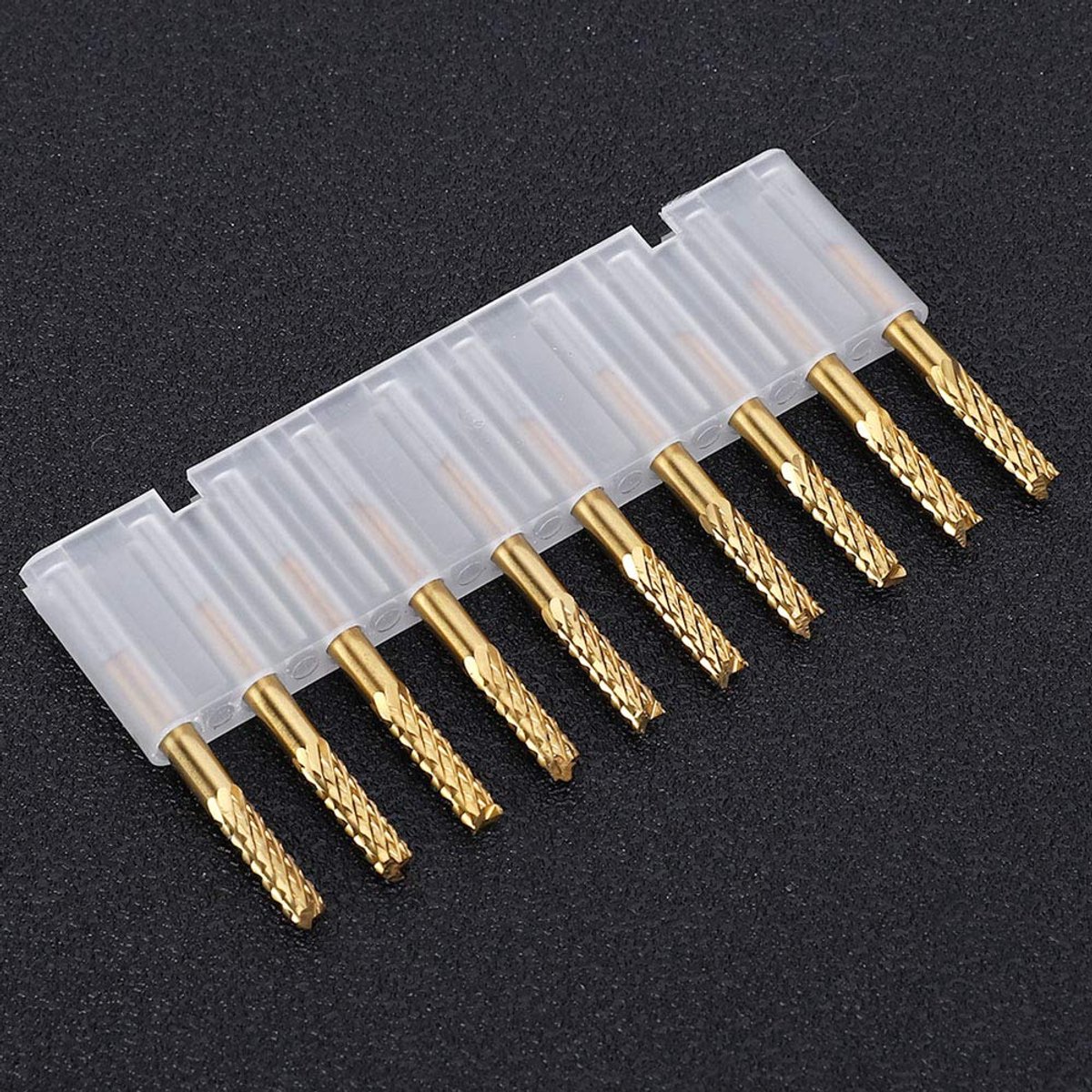 3.175Mm Frees Bar 10 Stuks 3.175Mm Carbide Frees 1/8 Schacht Coated Cnc Pcb Graveren Bit