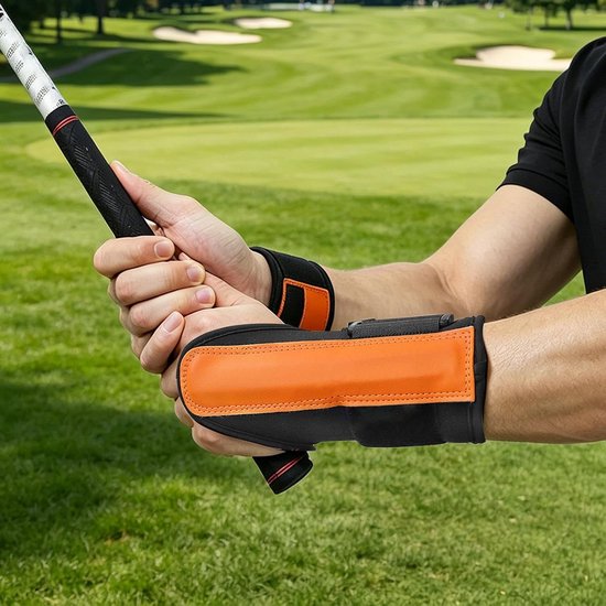Golf Swing Trainer - Pols corrector - Golftechniek Verbeteren - Verstelbare polsband - 18.8 inch - Oranje van GOLF — afbeelding 2
