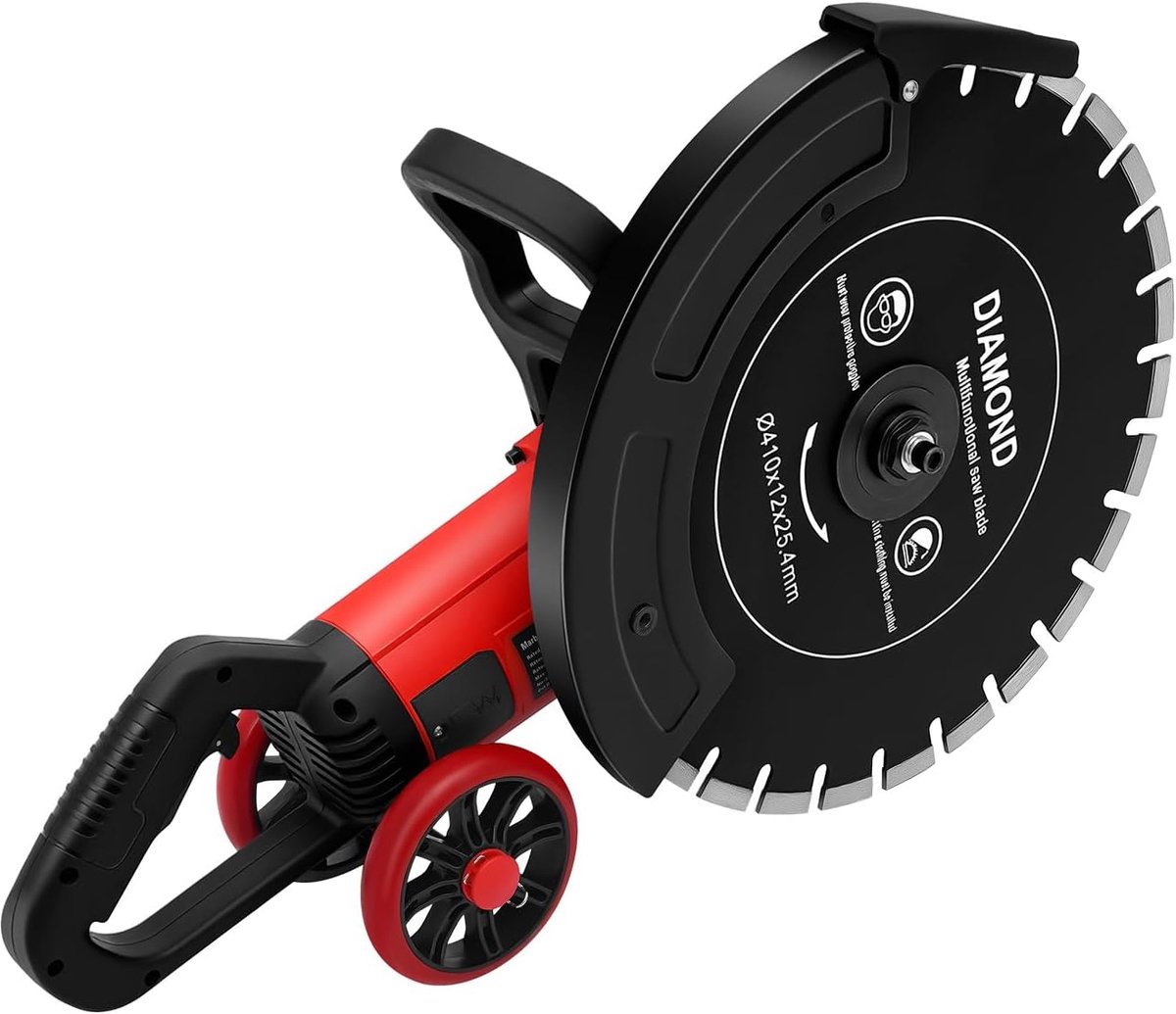 Elektrische betonzaag 410 mm - krachtige cirkelzaag - 4000 W motor - ideaal voor diep snijden - SnelShoppen