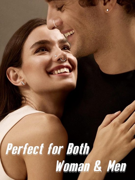 32 Stks Neus Ring voor Vrouwen Mannen Zilver Goud Neus Ringen Hypoallergeen Chirurgisch Staal Retainer Clear L Vorm/Recht/Kurkentrekker Neus Stud Hoepels Neusgat Piercing Helix Tragus Oor — afbeelding 5