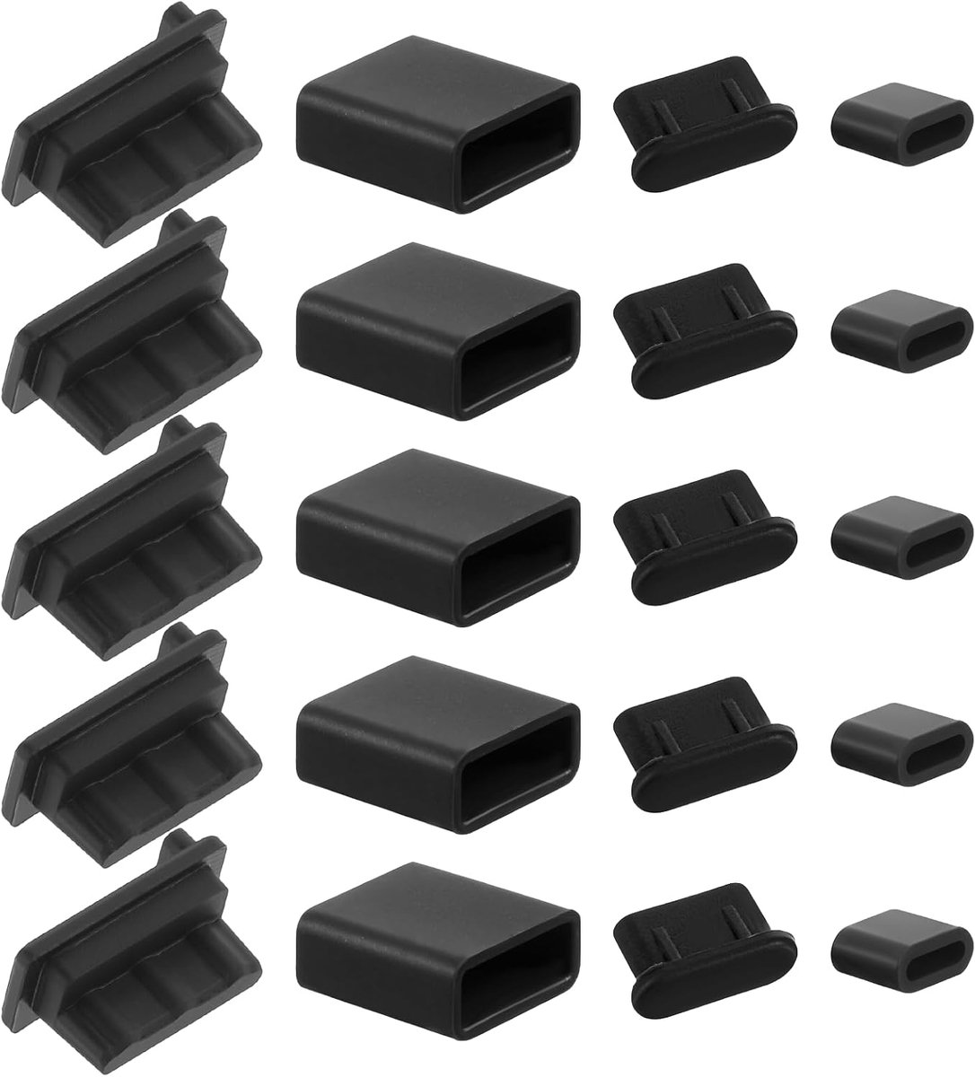 40 stuks 4 soorten USB beschermkap, siliconen USB-C stofbescherming USB-A poort USB-C beschermkap anti-stofbescherming voor USB A vrouwelijk/mannelijk, Type-C