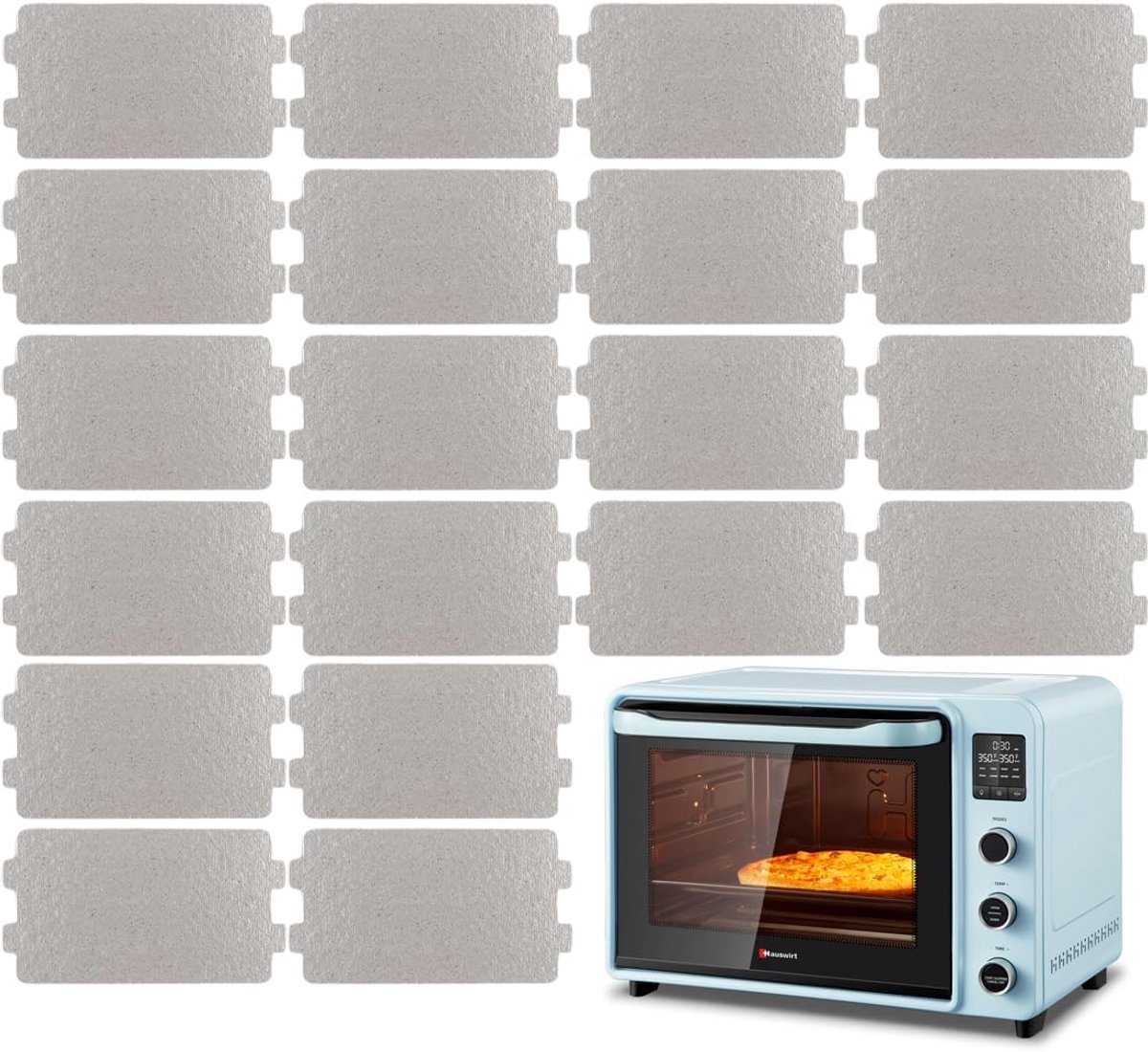 20 stuks voor magnetron, mica voor magnetron, mica voor magnetron, mica voor keuken, magnetron-accessoires, voor magnetron en oven