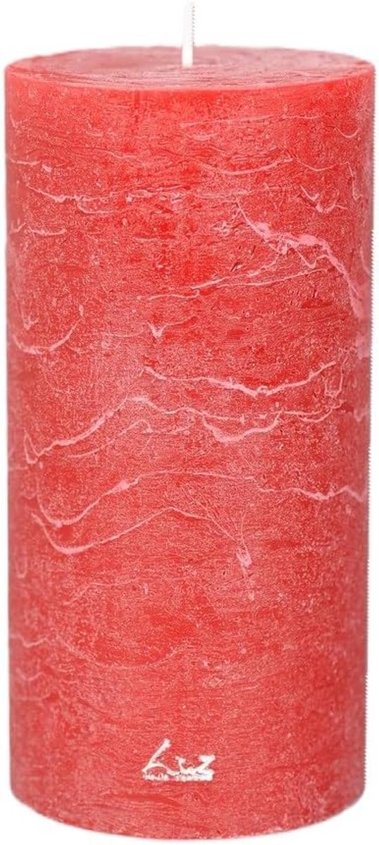 Pillar kaars rood-antiek rood D 10cm H 20cm - sfeervol en decoratief - perfect voor elke gelegenheid - SnelShoppen
