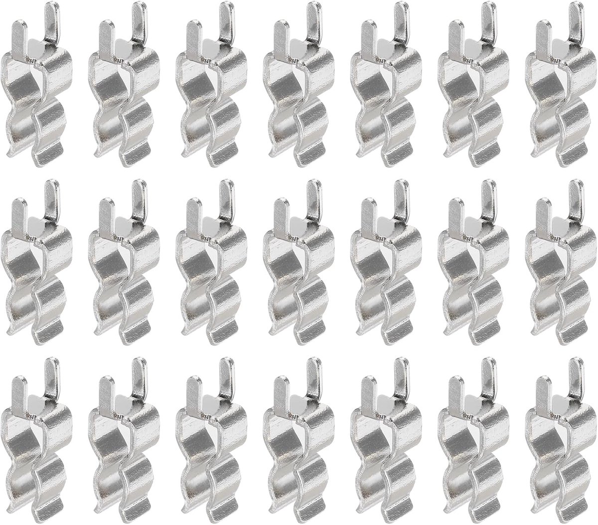 Zekeringclips voor 3,6 x 10 mm glazen keramische buishouder, glaskeramiek, buishouder, messing klemmen, zekeringhouder, clip, zekeringclips, zilver, 30 stuks