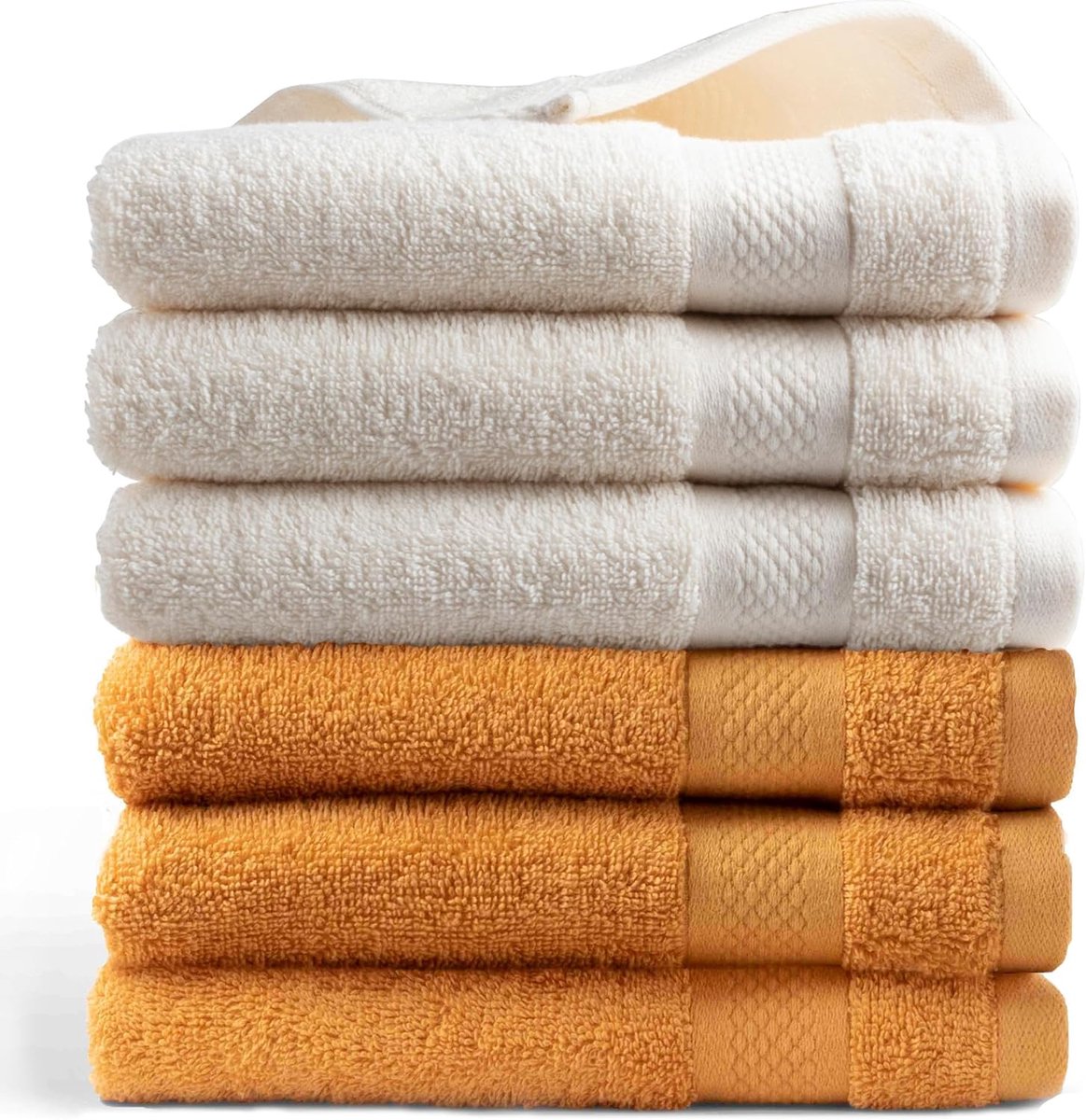 Badhanddoeken 50 x 100 cm - Set van 6 - 100% Katoen - Zacht & Absorberend - Luxe ervaring - SnelShoppen
