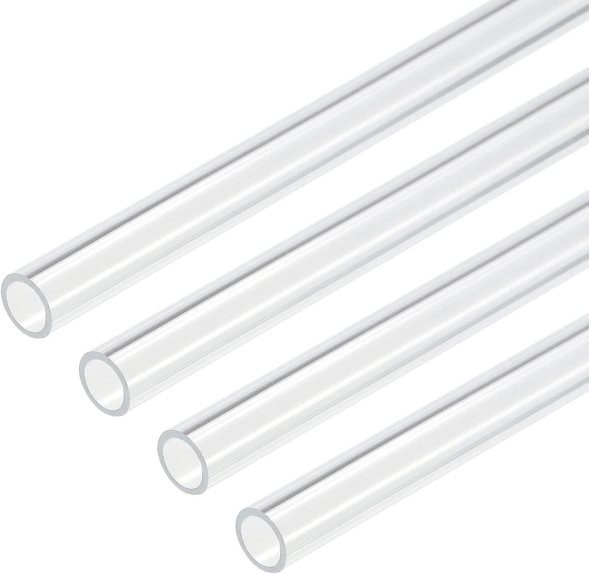 sourcing map 4 stuks pvc doorzichtig buis, binnendiameter 6 mm diameter 8 mm LENGTE 250 mm acryl kunststof buis voor lampenbouw, staande lampen, meubels