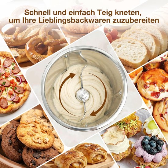 Deegmes voor Thermomix TM6, TM5, TM7, roestvrij stalen deegmes voor Thermomix tm6 accessoires, efficiënt kneden, geen deeg plakt, gemakkelijk te reinigen deegmengmes, reserveaccessoires, met — afbeelding 5