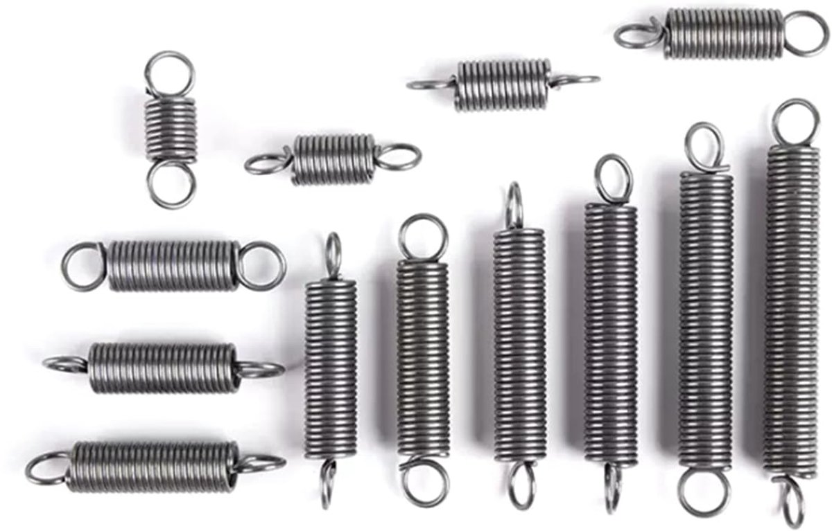 5 stuks 2,5 x 15 x 160 mm verenstalen trekveren met haken voor huishoudelijke apparaten en meubels, draaddiameter 2,5 mm, buitendiameter 15 mm, lengte 160 mm
