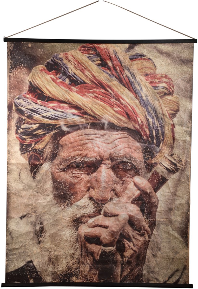 PTMD Alexy Beige Composite Paper Paiting Man W Turban