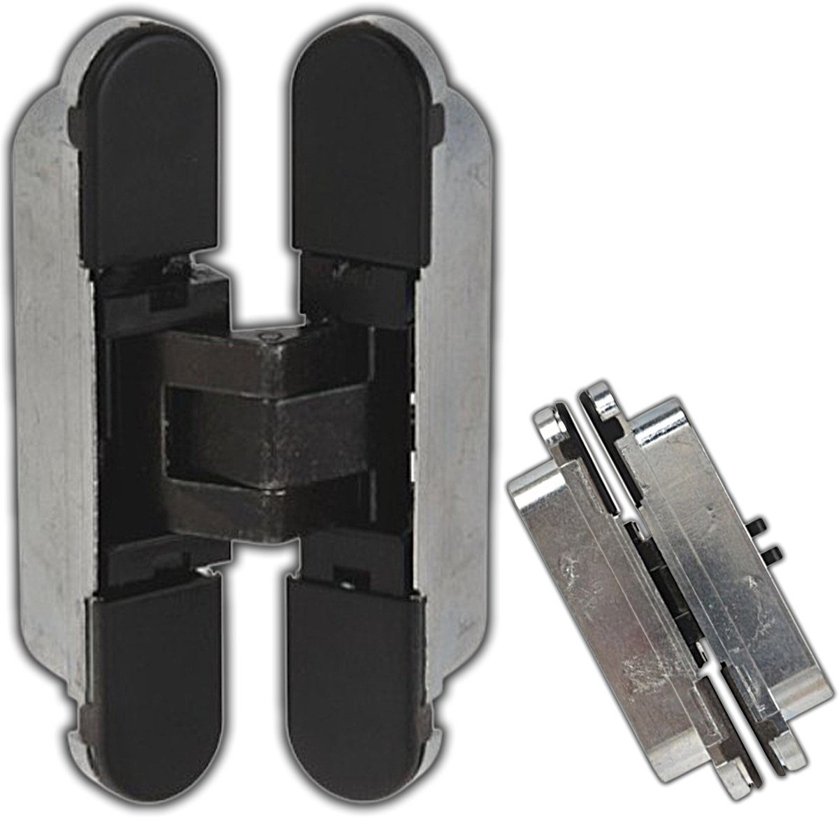 Onzichtbaar 3D Verstelbaar Scharnier 76x14mm Zwart - 14/18kg