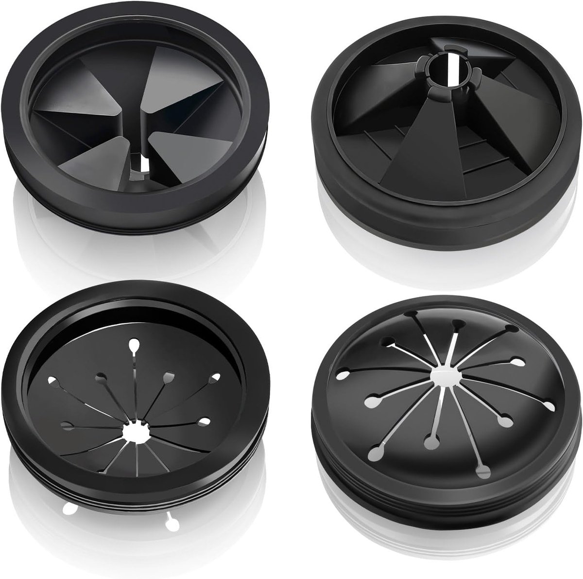 Vuilnisverwijdering 4-pack - Spatbescherming 80 mm - Rubber afvoerbescherming - Geschikt voor thuisrestaurant - ShopVlot