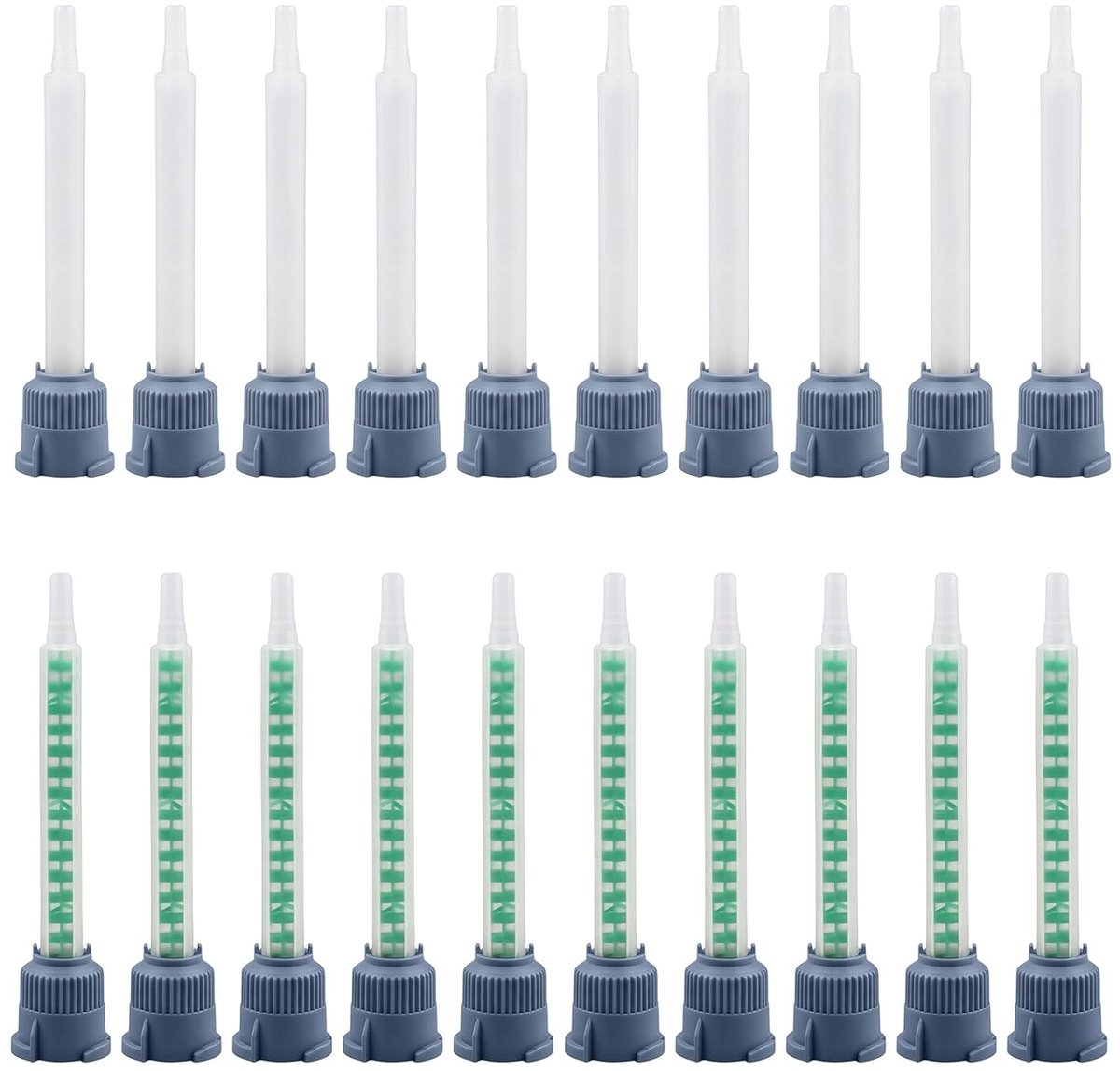 Statische mengmondstukken 20 stuks - voor 2K lijm - kunststof - precisie applicatie - ShopVlot