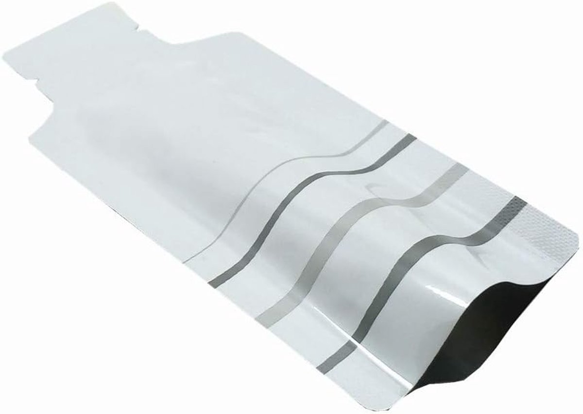 Mylar zakken 100 stuks - Flesvormig 2 x 11 cm - Aluminiumfolie, vacuumsealed - Ideaal voor opslag - ShopVlot