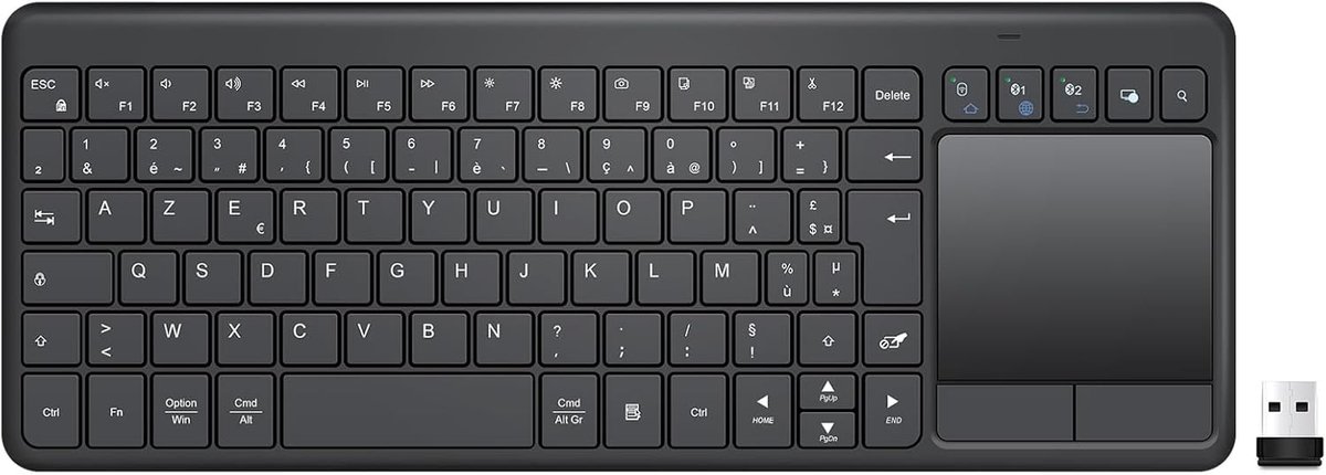 Draadloos toetsenbord met trackpad - compact formaat - USB-aansluiting - ideaal voor thuiswerk - ShopVlot