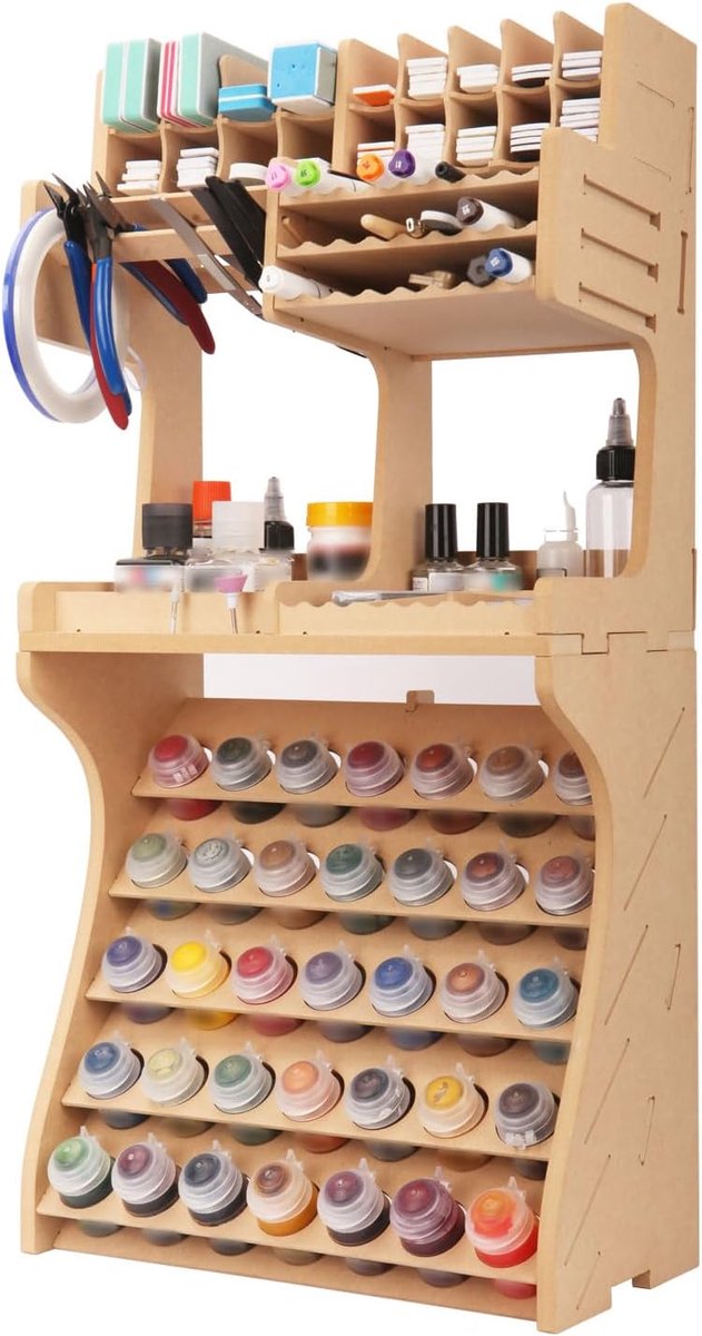 Model verfrek - MDF materiaal - all-in-one organizer - ruimtebesparend - ShopVlot