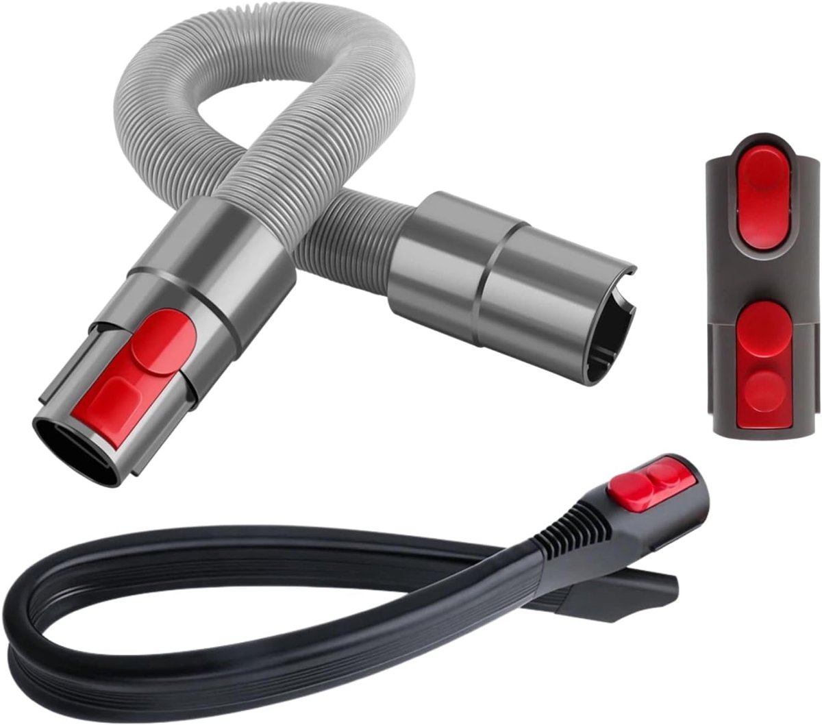 stofzuiger accessoires set - verlengslang 150 cm - flexibel spleetmondstuk - ideaal voor moeilijk bereikbare plaatsen - ShopVlot