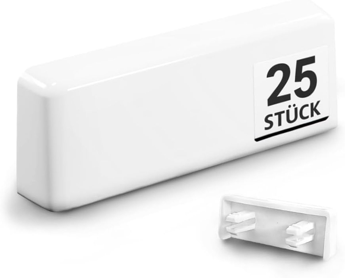 Waterdichtingscaps voor raamprofielen - Rectangular RAL9010 - Voor slotfrezen 27-35 x 5mm - ShopVlot