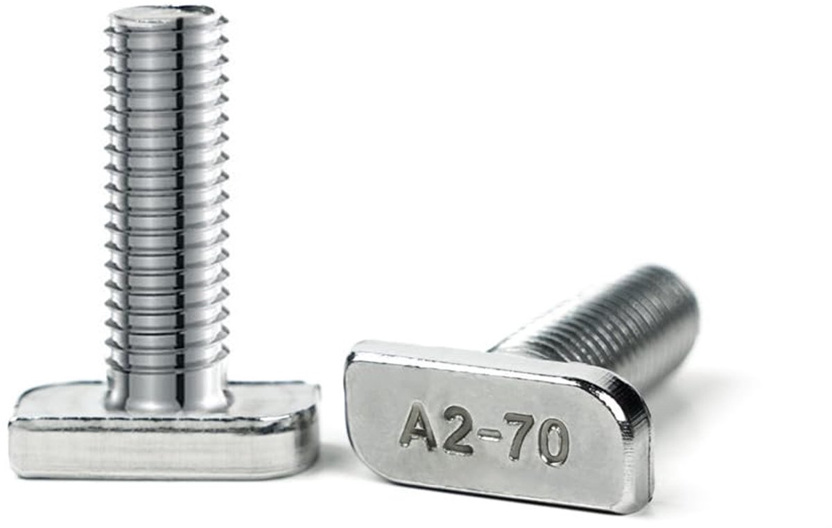 Hammerkop Schroeven M10 x 25 - RVS A2 - Roestvrij en Corrosiebestendig - Ideaal voor Zonnepaneelbevestiging - ShopVlot