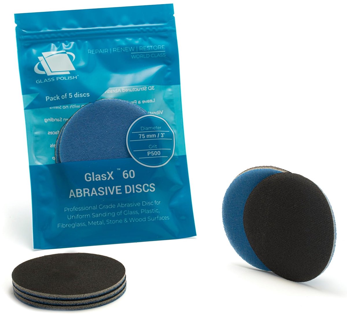 Schuurdiscs P600 75 mm - Siliconen Carbide - Professionele kwaliteit - Ideaal voor glas en kunststof - ShopVlot