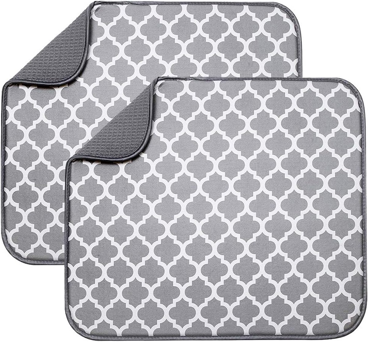 Microfiber droogmat 40cm x 46cm - absorberend - dubbelzijdig - ideaal voor onder afwasrek - ShopVlot