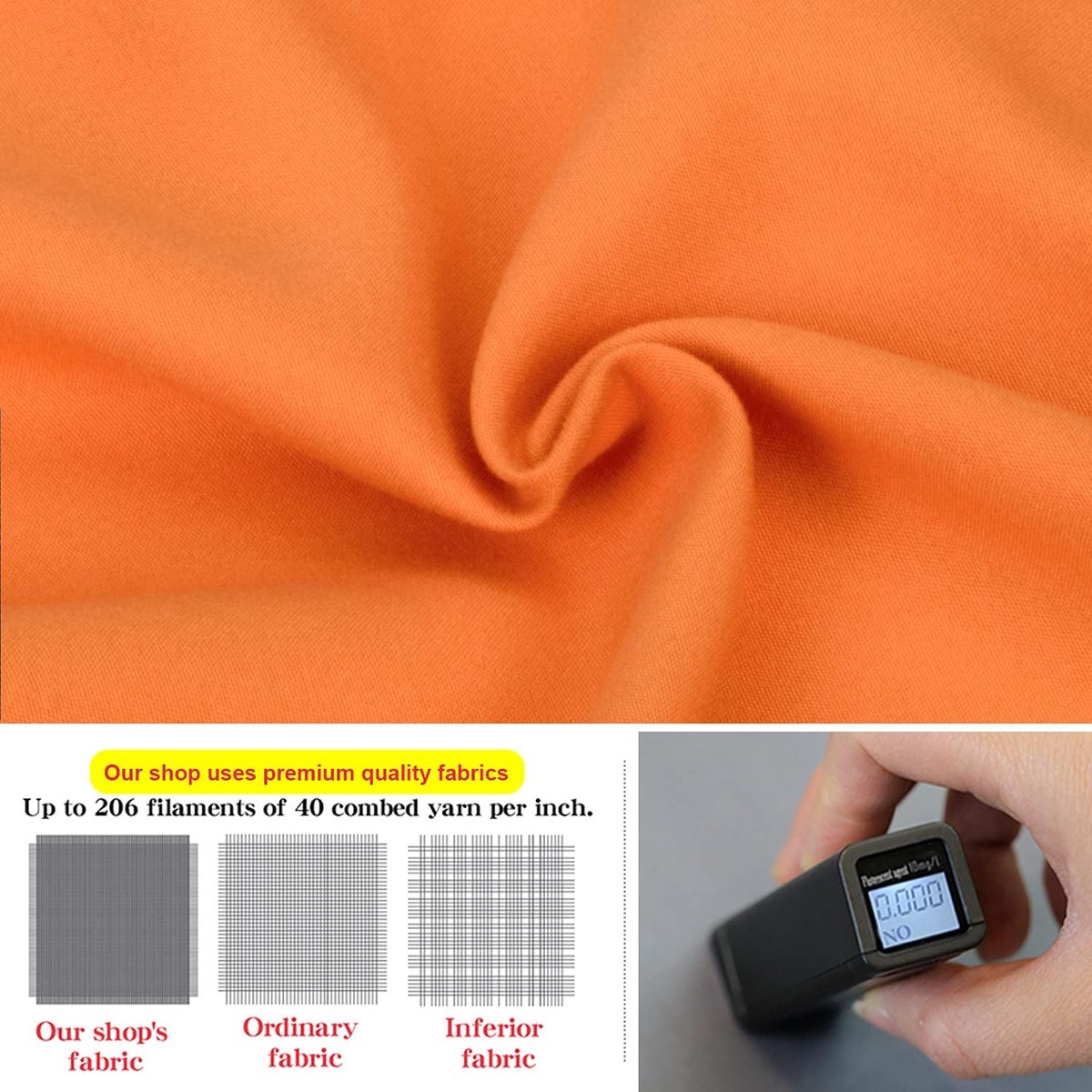 Fitted sheet 90x190cm - 100% microfiber - oranje - super zacht en comfortabel - ShopVlot