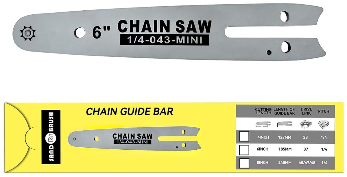 Chainsaw Guide Plate 15.2cm - Geschikt voor 6 inch Mini Chainsaw - Duurzaam en slijtvast - Ideaal voor houtbewerking - ShopVlot