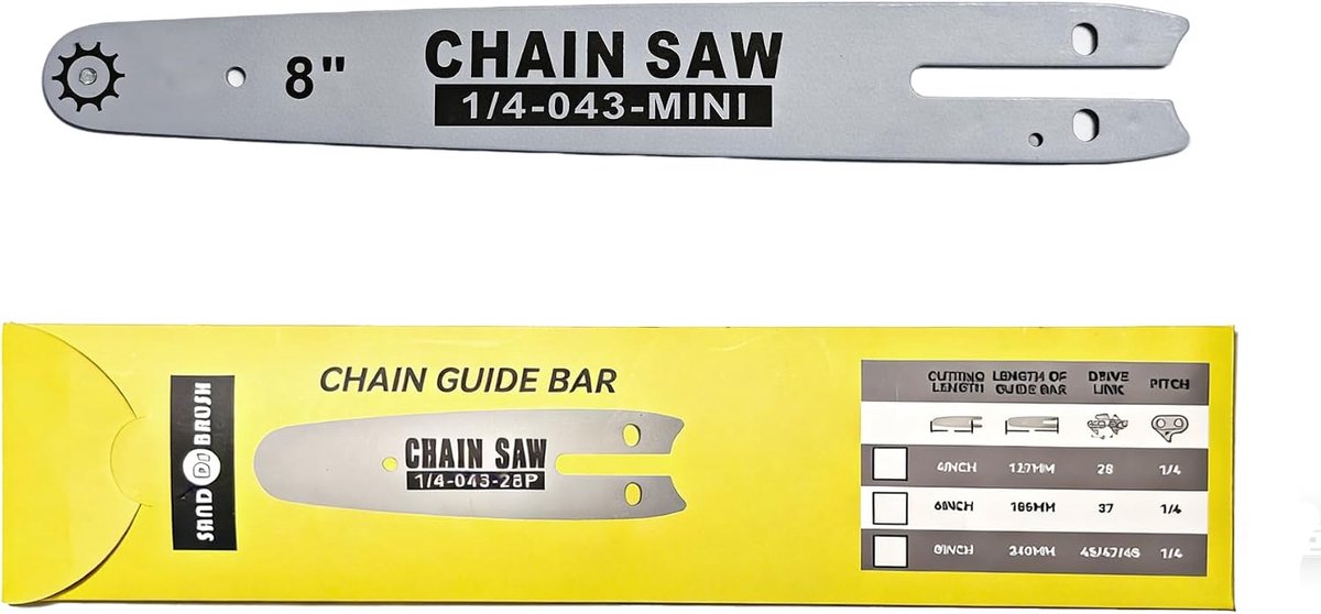 Chainsaw Chain Guide Plate - Mini handzaag geschiktheid - Diepgehard materiaal - Langere levensduur - ShopVlot