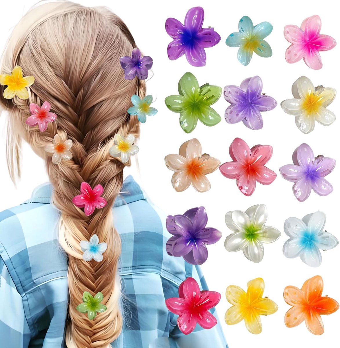 Haarclips Bloem Klein - 4cm Bloemen - Non-slip Ontwerp - Geschikt voor Dikker en Dunner Haar - ShopVlot