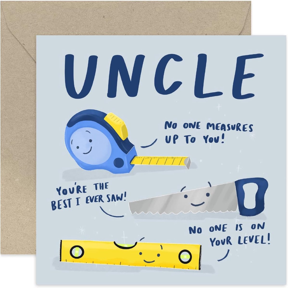 Verjaardagskaart voor oom - grappige DIY gereedschap kaart - leuk cadeau voor hem - ShopVlot