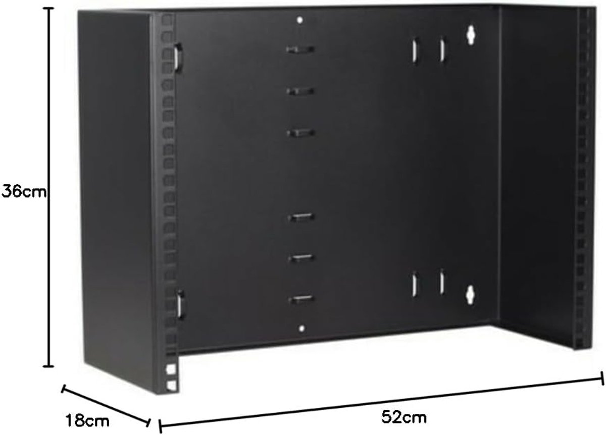 Wandbeugel 8U - 180mm diep - ruimtebesparend - geschikt voor kleine netwerkinstallaties - ShopVlot