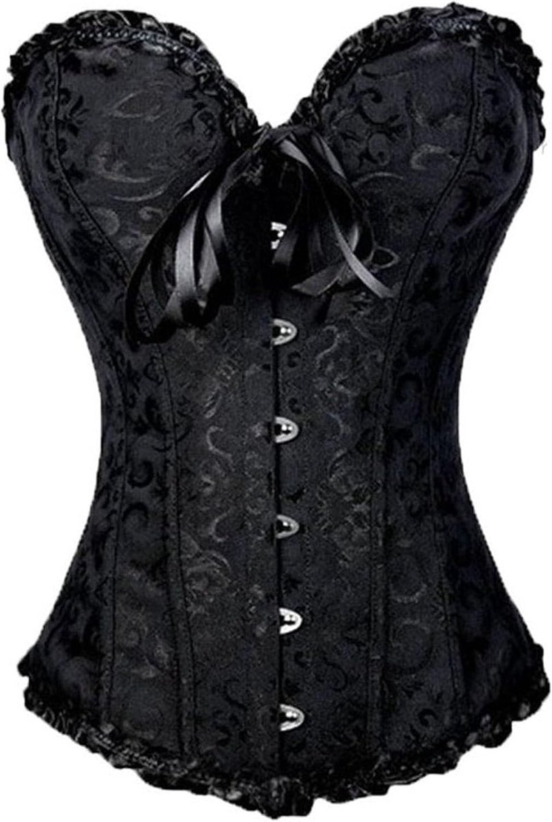 Corset Off Shoulder - Vintage Bloemenprint - Lace Up - Perfecte Pasvorm voor een Verleidelijk Silhouet - ShopVlot