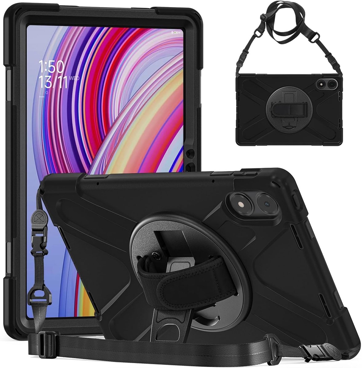 Tablet hoes voor Redmi Pad Pro 12.1 - Schokbestendige case - 360° draaibare standaard - Volledige bescherming - ShopVlot