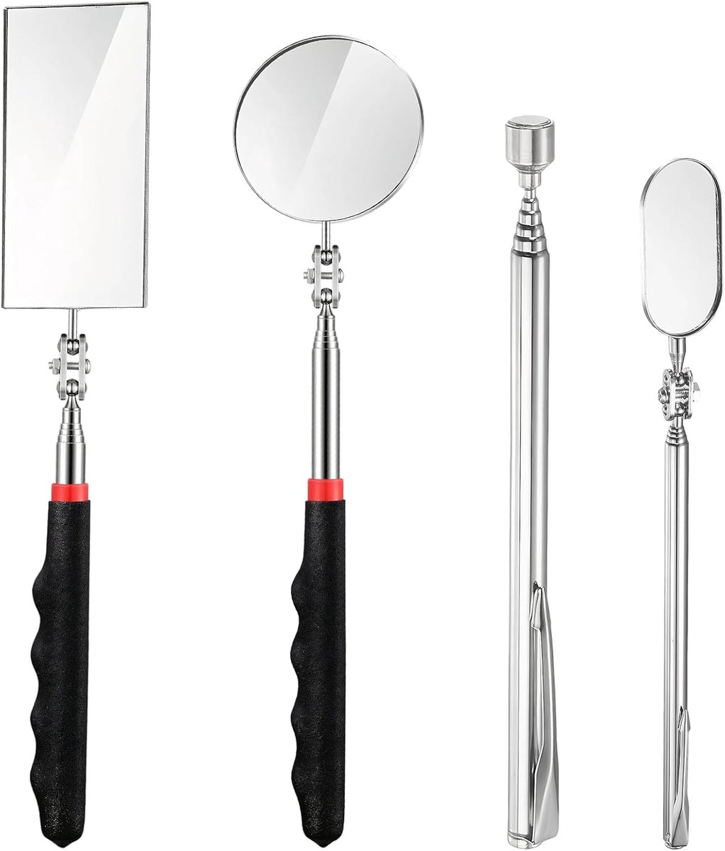 Inspectiemirror set 3 stuks - telescoopspiegel - 360° draaibaar - ideaal voor voertuiginspectie - ShopVlot