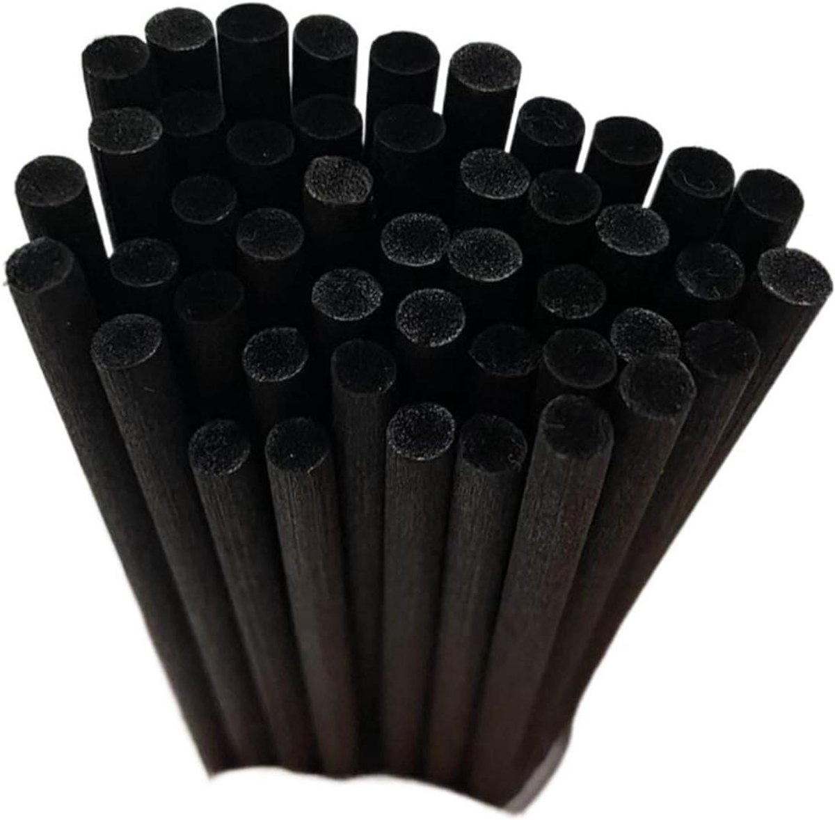 Diffuser Stokjes - Rotanstokjes Rietstokjes - Kamergeur Verspreiden - Absorberende Werking - 50 stuks 40 cm - Zwart