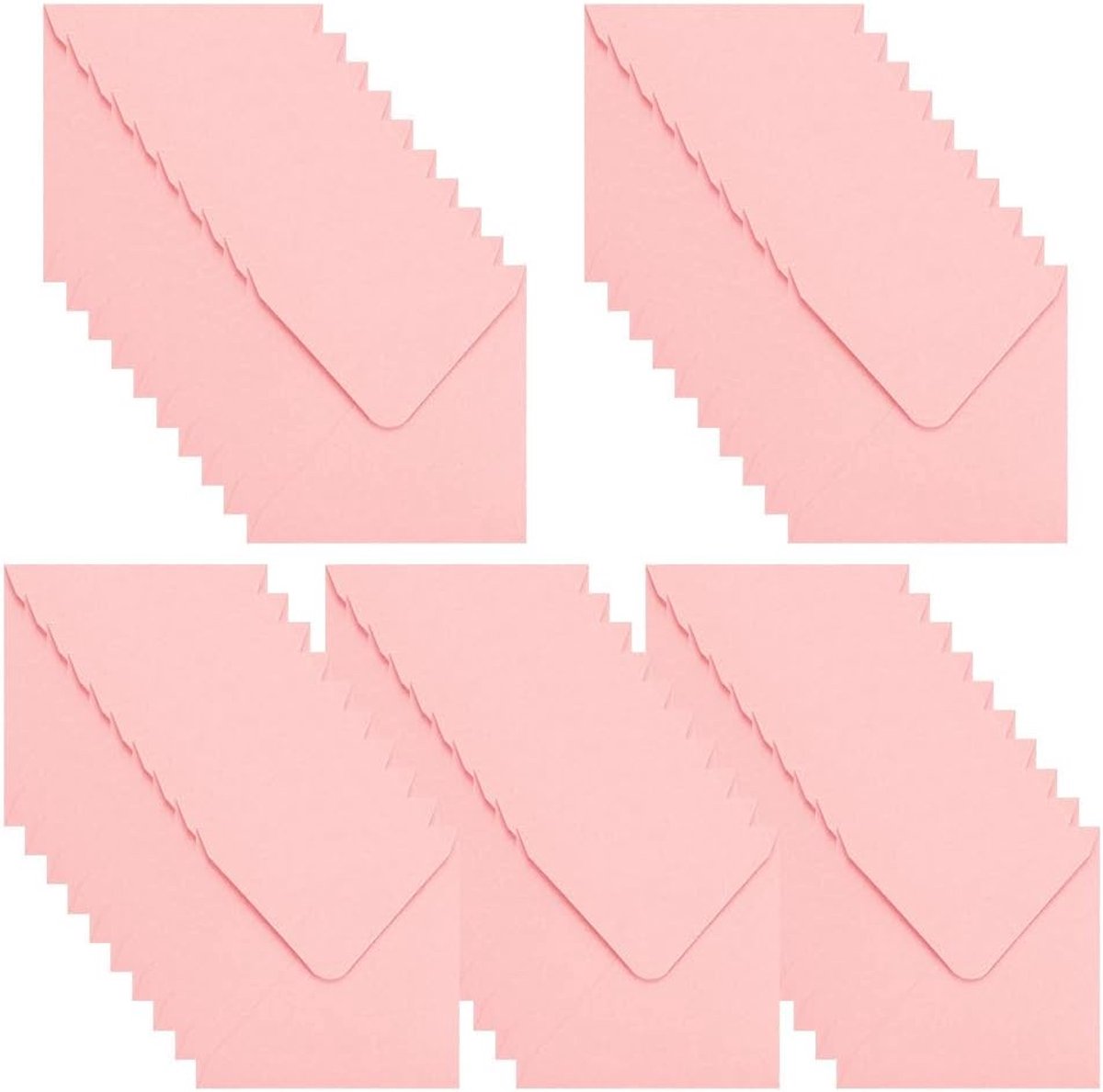 Mini enveloppen 11 x 11 cm - roze - zelf te versieren - perfect voor wenskaarten - ShopVlot