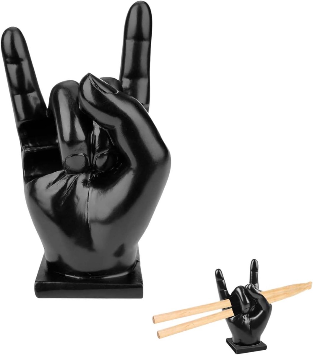 Drumstickhouder - creatieve rockhand - design van hars - praktisch voor muziekliefhebbers - m-winkel