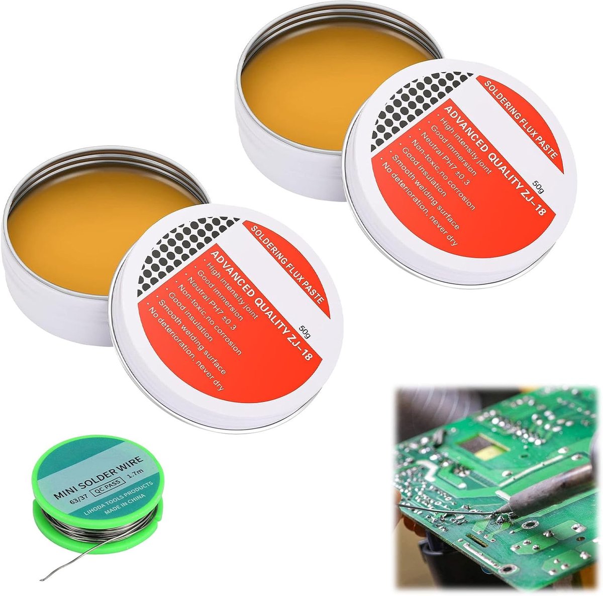 Solderpasta 100g - Eco-vriendelijke tinpasta - Hoge kwaliteit - Ideaal voor elektronica - ShopVlot
