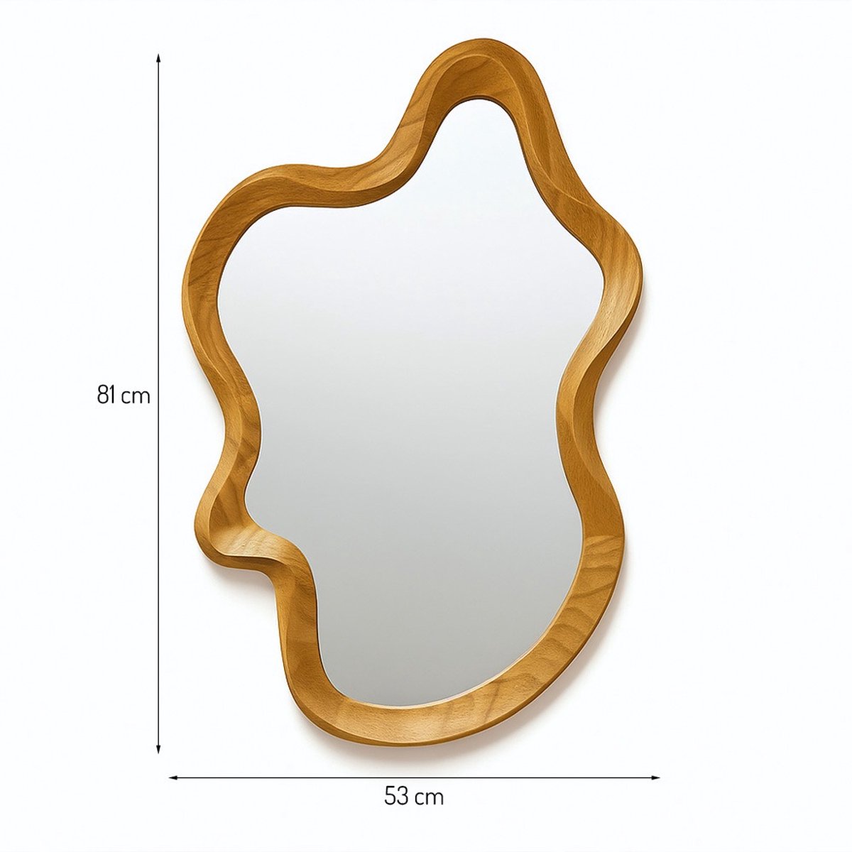 Milton & Oldbrook Wandspiegel 53 x 81 cm Flen Hout