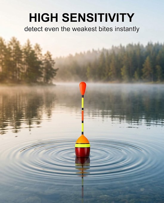Foreldrijver 10 stuks (0,6 g-4,5 g) - hoge gevoeligheid - ovale vorm - snelle detectie in zoet water - ShopVlot — afbeelding 5