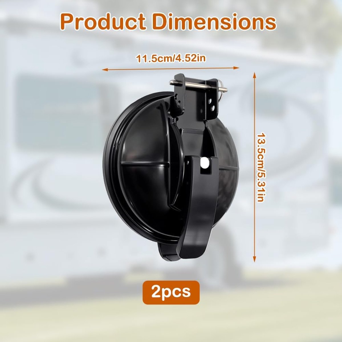 2 Pcs Luifelsteunen - Zwart - Sterk met hoge belasting - Ideaal voor caravans en campers - ShopVlot